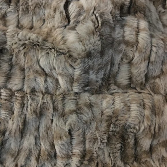 Fantasycore Faux Fur Yellow and Black Long Honeycomb Reversible Neck Warmer - Picture 11 of 15